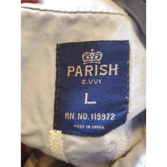 Parish Nation Shirt Y2K Mens L Check Embroidered Patchwork Hip Hop Streetwear - Picture 3 of 16